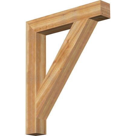 Ekena Millwork Traditional Block Rough Sawn Bracket, Western Red Cedar, 6"W x 40"D x 48"H BKT06X40X48TRA05RWR